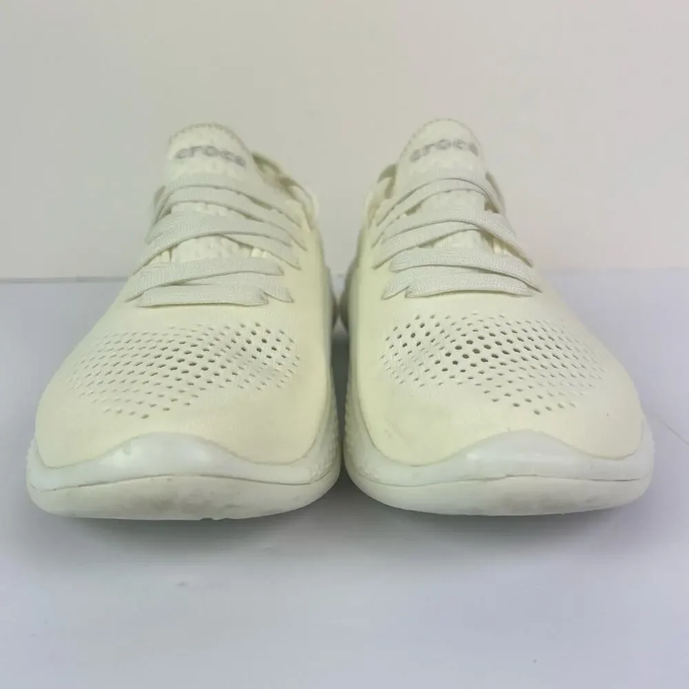 Crocs LiteRide Women’s Sneakers Almost White Size 9 Comfort Mesh Athletic Casual